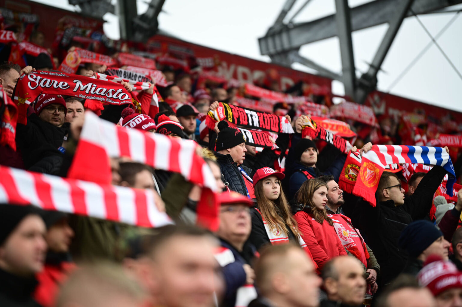 Kibice na meczu Widzew Łódź - Jagiellonia Białystok