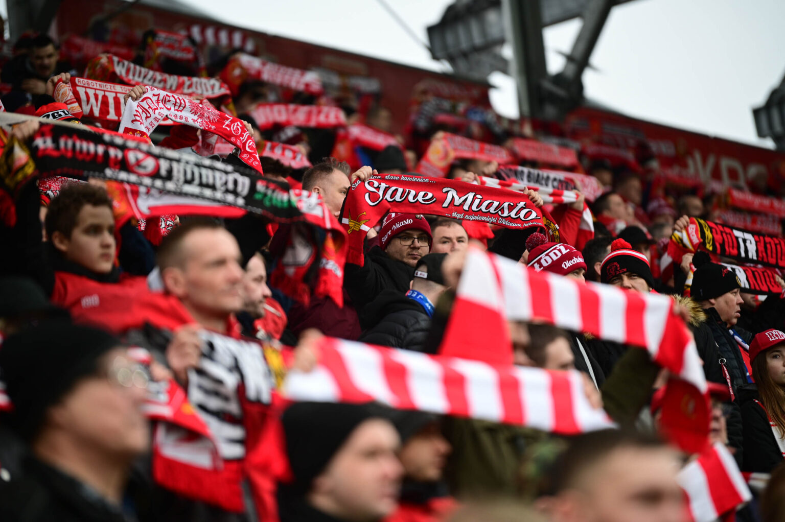 Kibice na meczu Widzew Łódź - Jagiellonia Białystok
