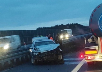 Wypadek na A2 w kierunku Warszawy