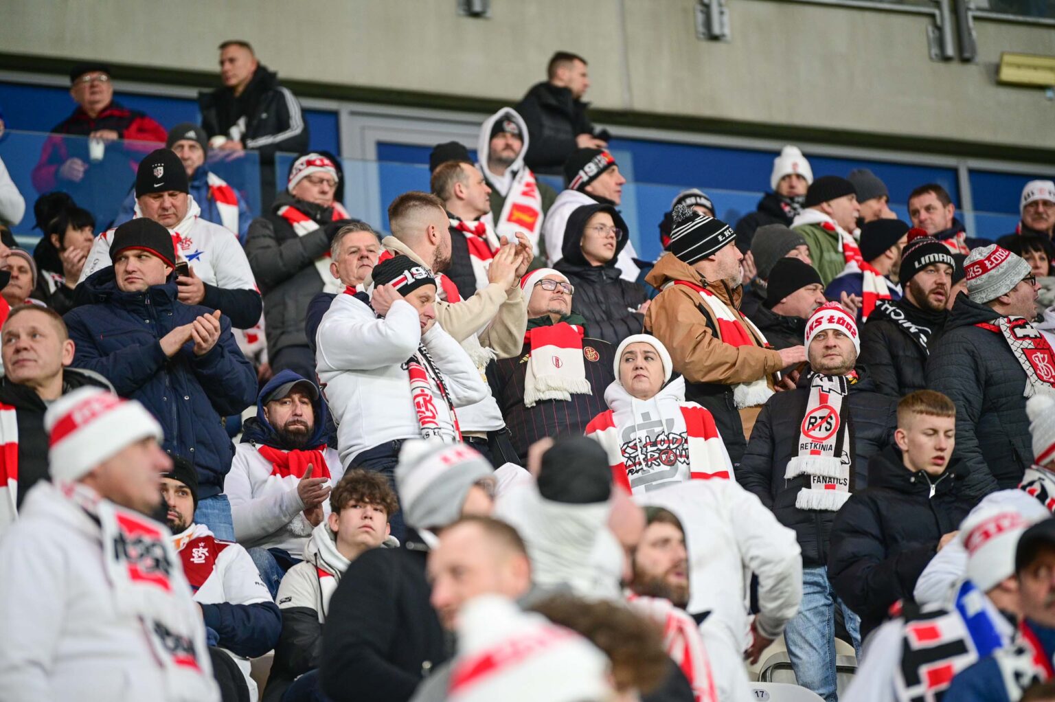 70. derby Łodzi: doping kibiców ŁKS