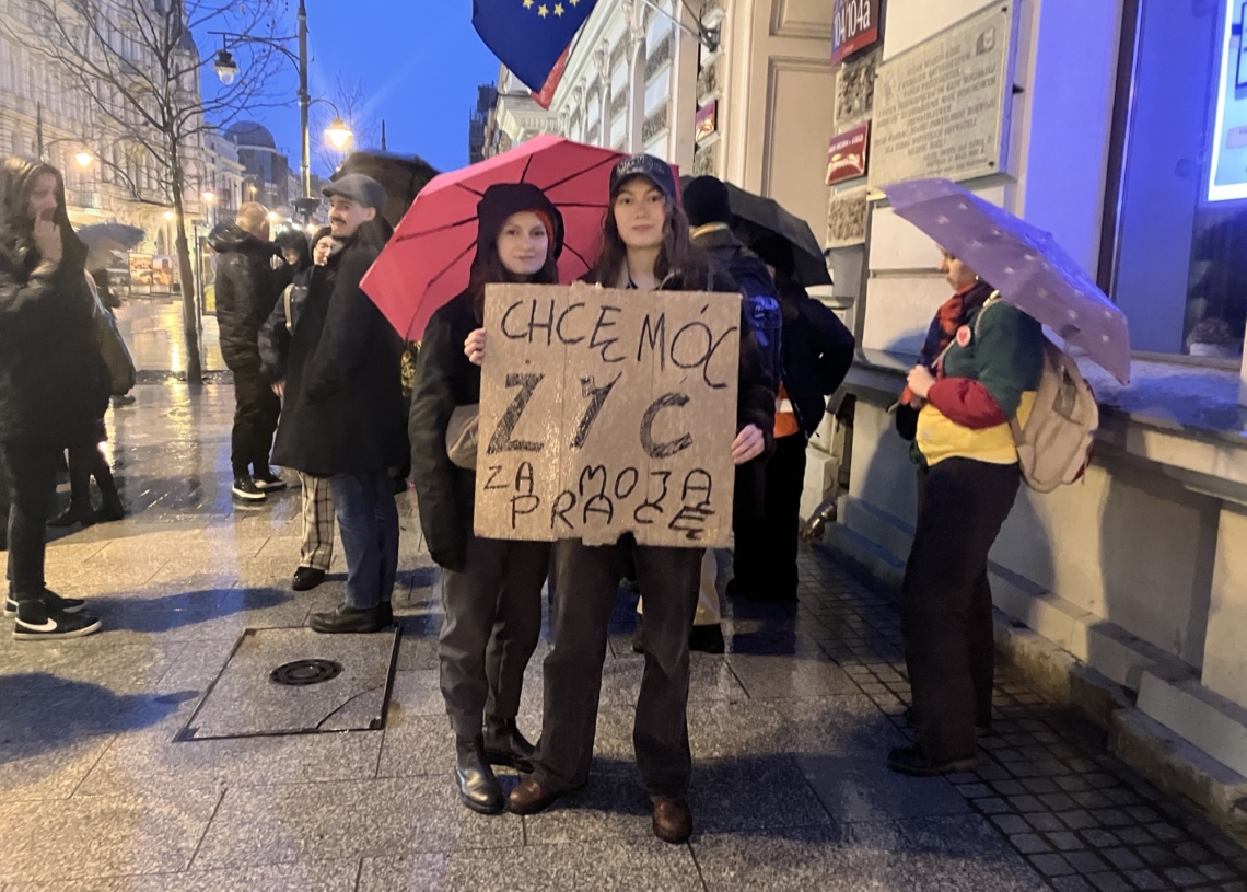 Setka studentów łódzkiej filmówki protestuje przeciwko projektowi zmian w prawie autorskim