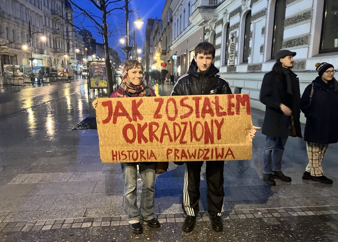 Studenci łódzkiej filmówki protestują przeciwko zmianom w prawie autorskim