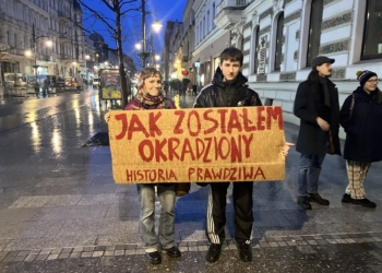 Studenci łódzkiej filmówki protestują przeciwko zmianom w prawie autorskim