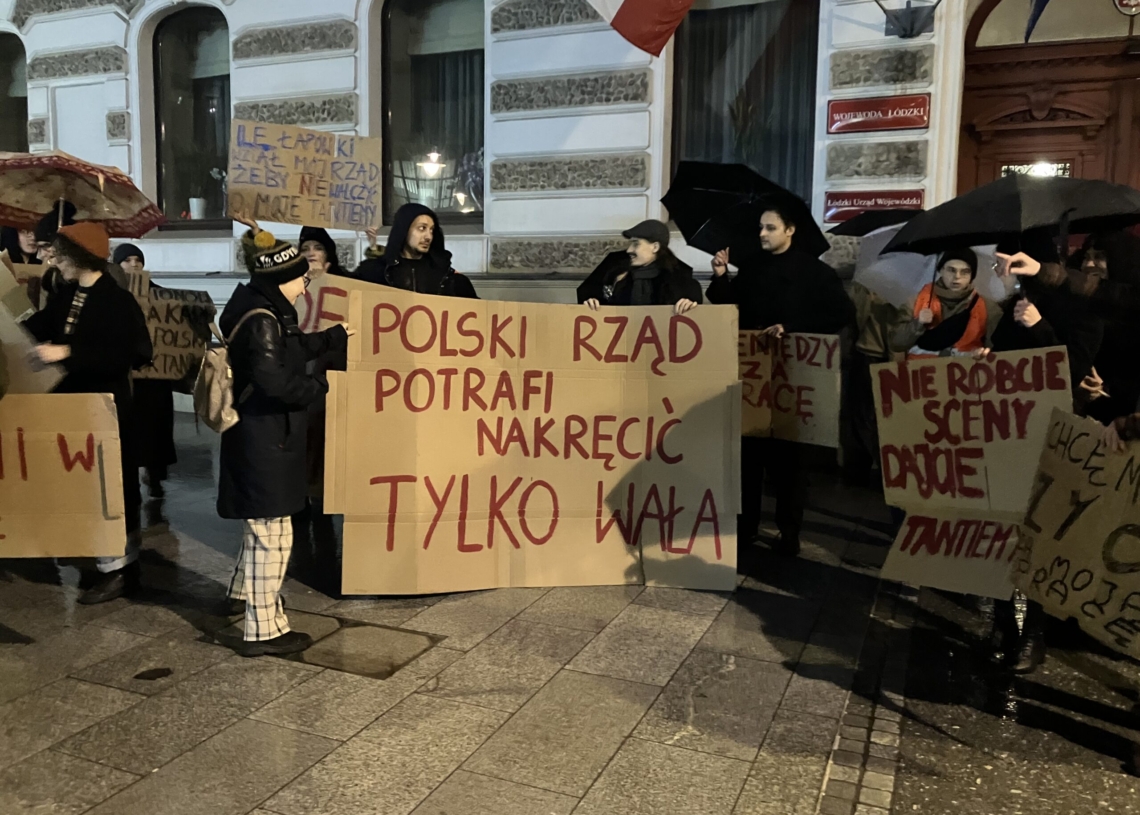 Setka studentów łódzkiej filmówki protestuje przeciwko projektowi zmian w prawie autorskim