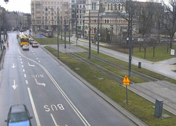 Zatrzymanie ruchu tramwajowego na Narutowicza za Kilińskiego