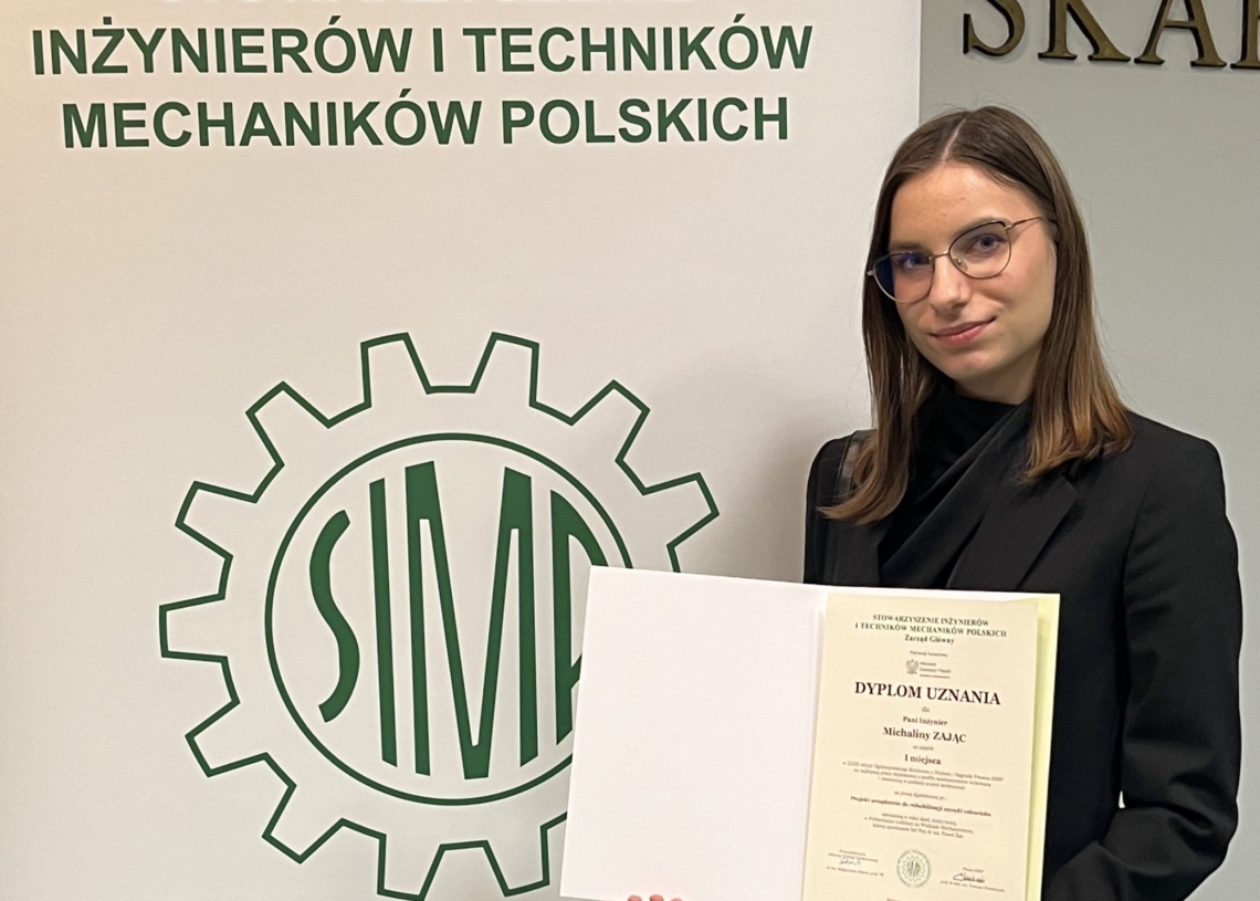 Urządzenie do rehabilitacji szczęki. Nagroda za dyplom dla studentki PŁ 1 Urządzenie do rehabilitacji szczęki. Nagroda za dyplom dla studentki PŁ