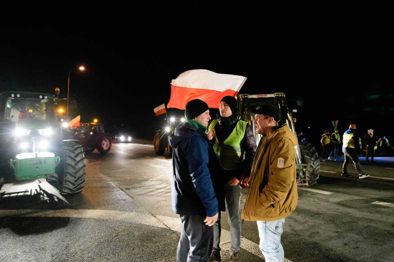 Nocna blokada Wezla Wartkowice 2