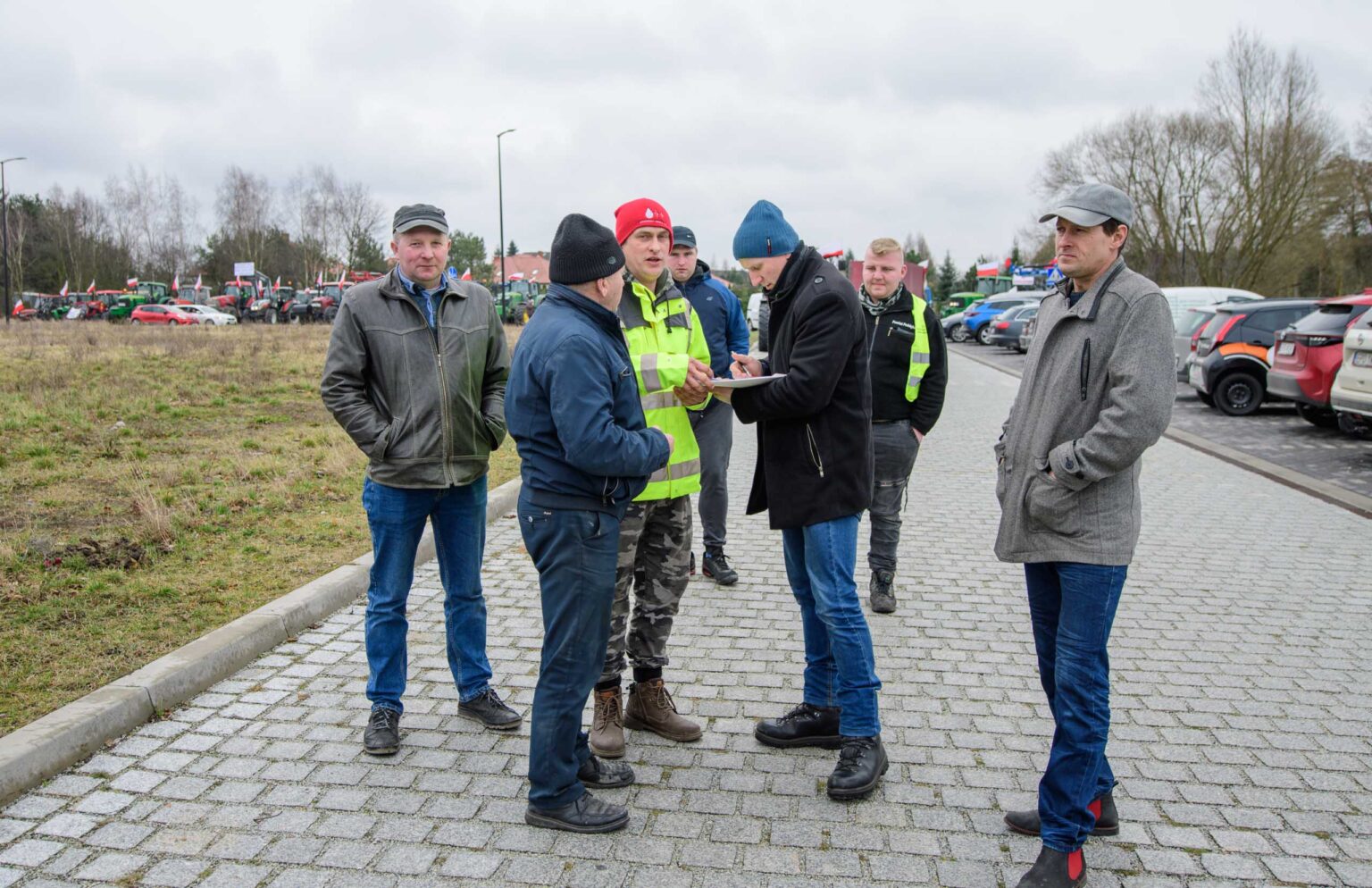Protest rolniczy w Poddebicach i spotkanie z Wojewoda