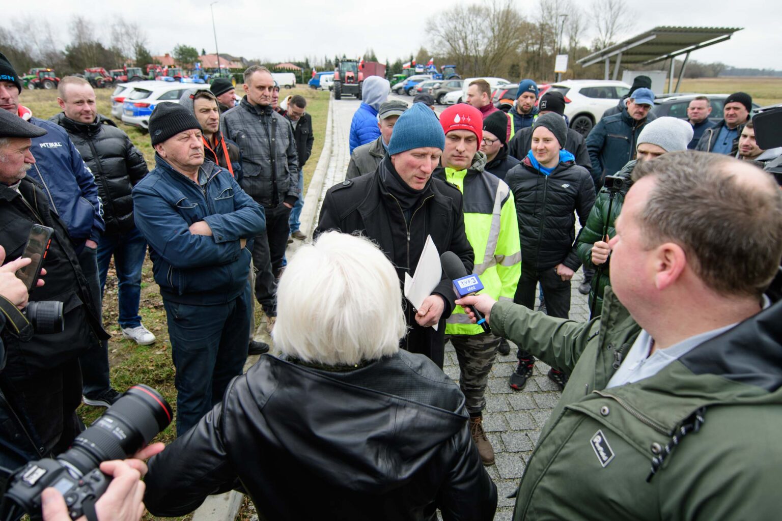 Protest rolniczy w Poddebicach i spotkanie z Wojewoda 2