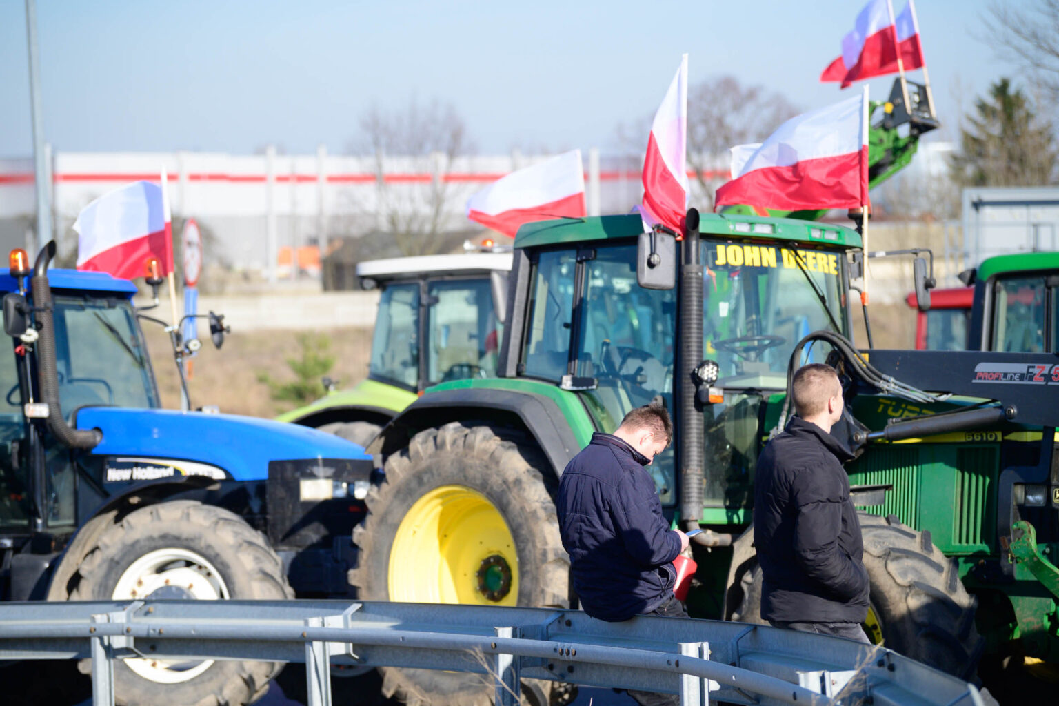 Protest rolnikow wezel Wartkowice 15