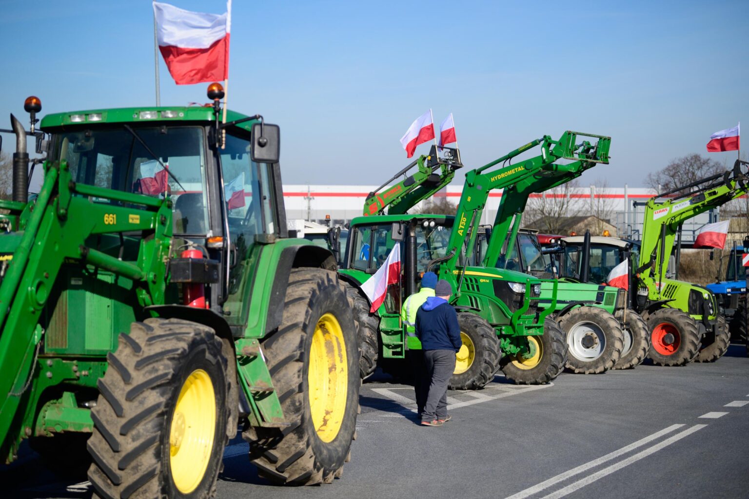 Protest rolnikow wezel Wartkowice 16