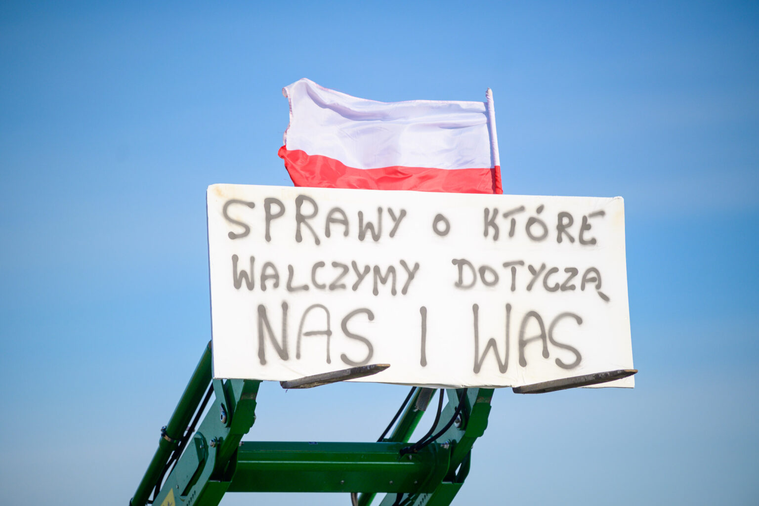 Protest rolnikow wezel Wartkowice 21
