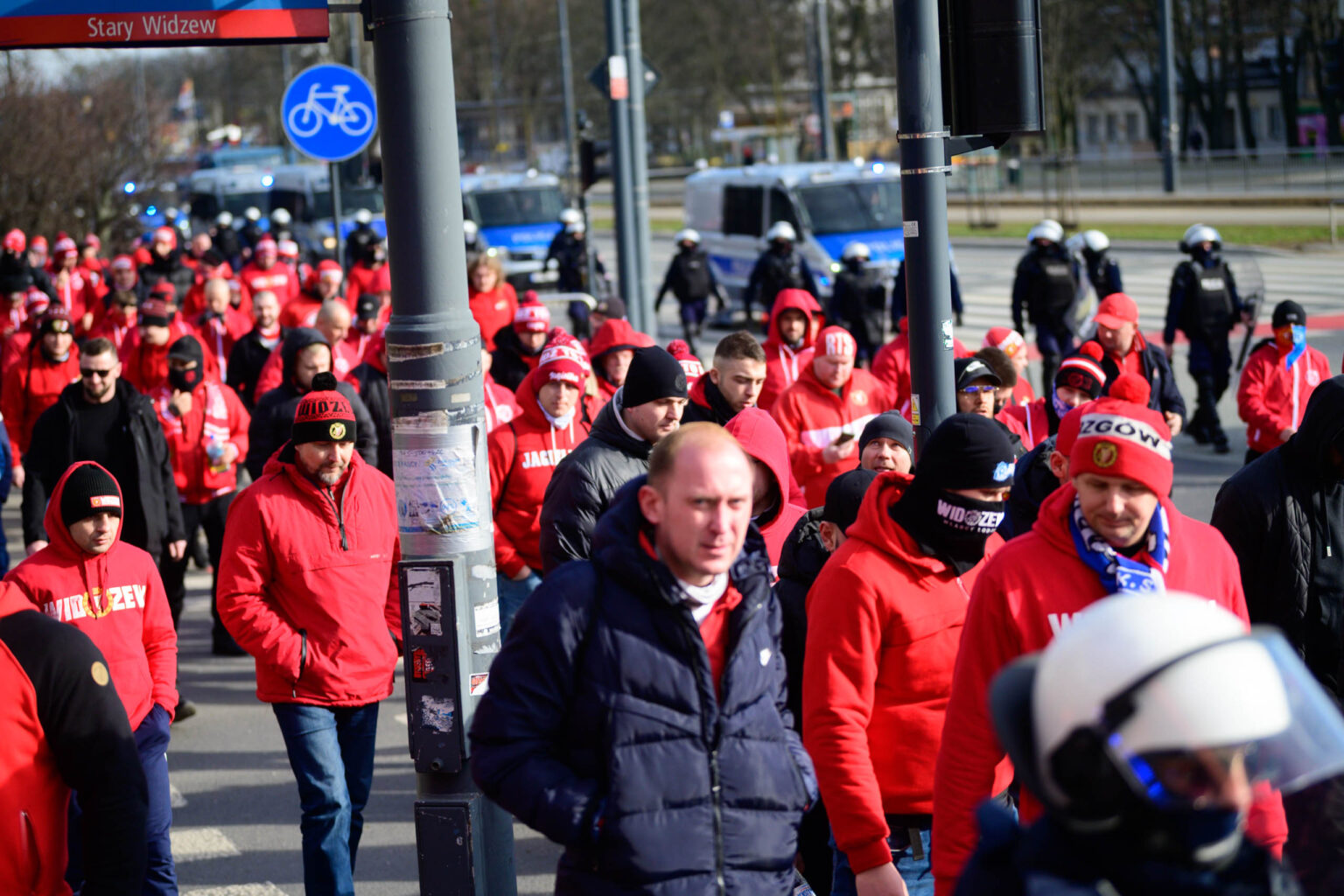 Przemarsz kibicow Widzewa 103