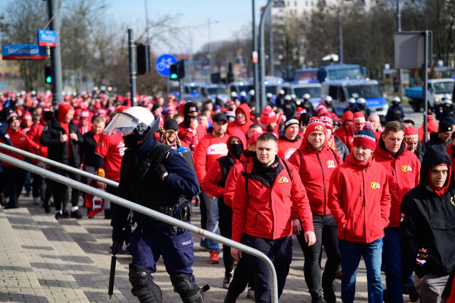 Przemarsz kibicow Widzewa 112