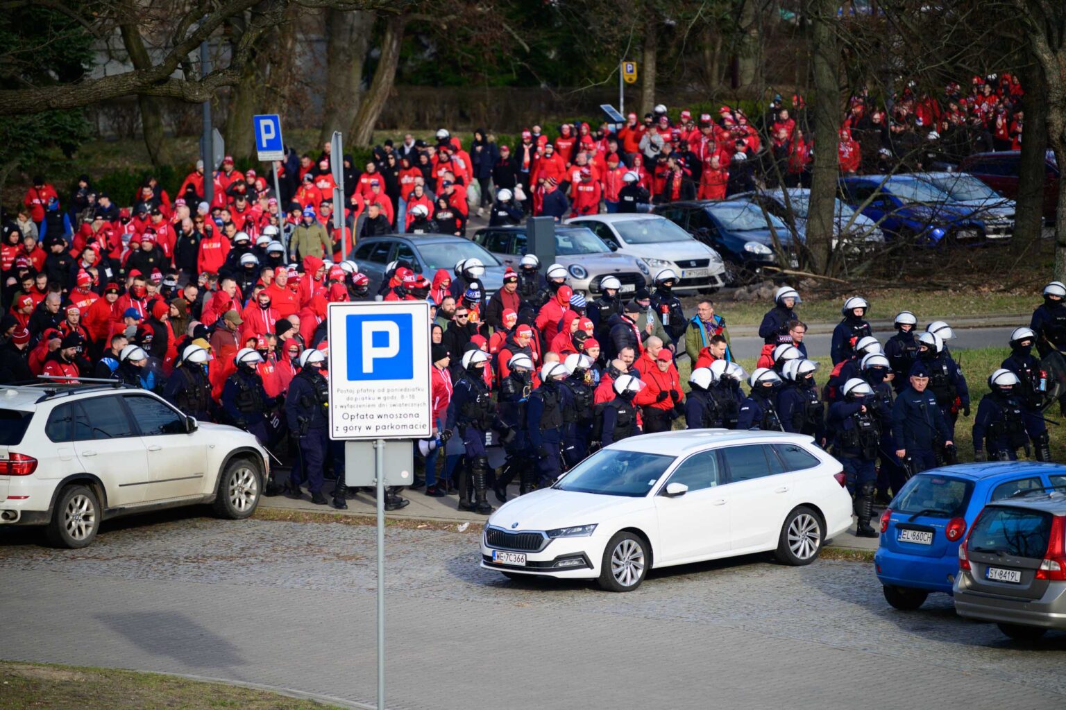 Przemarsz kibicow Widzewa 132