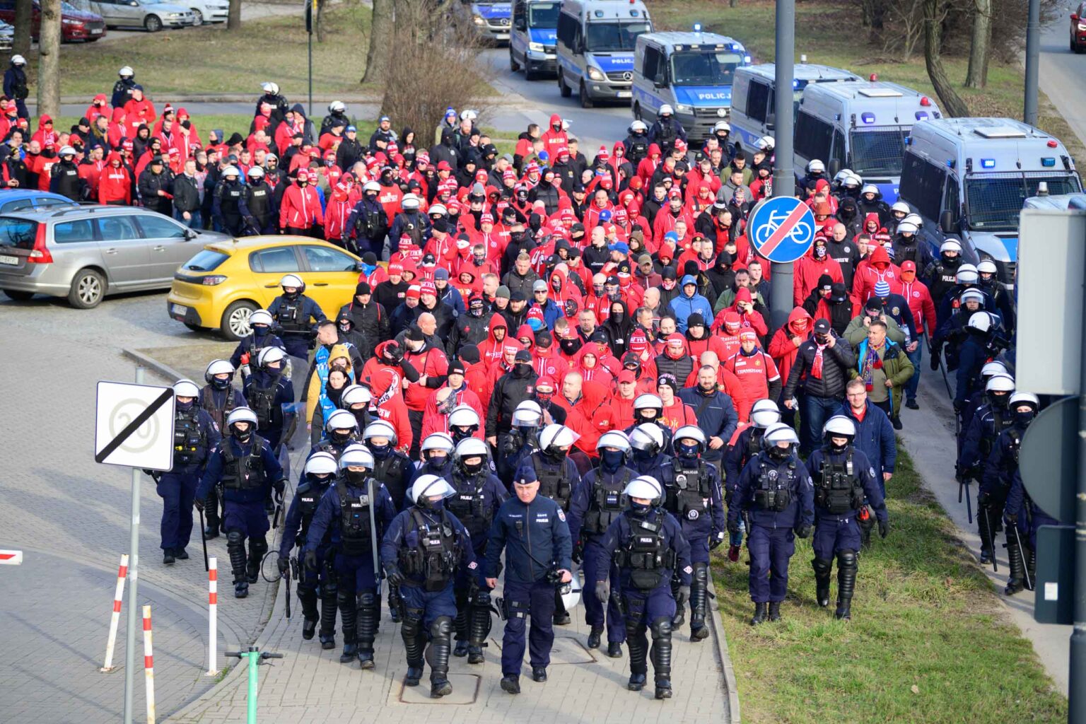 Przemarsz kibicow Widzewa 143