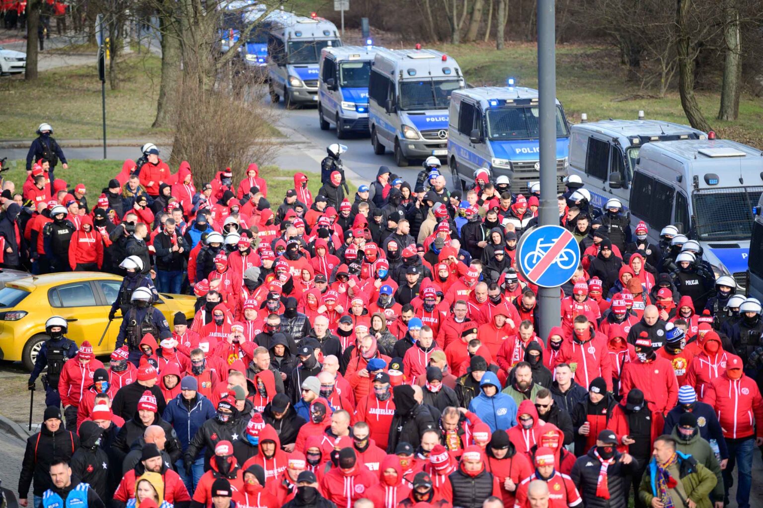 Przemarsz kibicow Widzewa 147