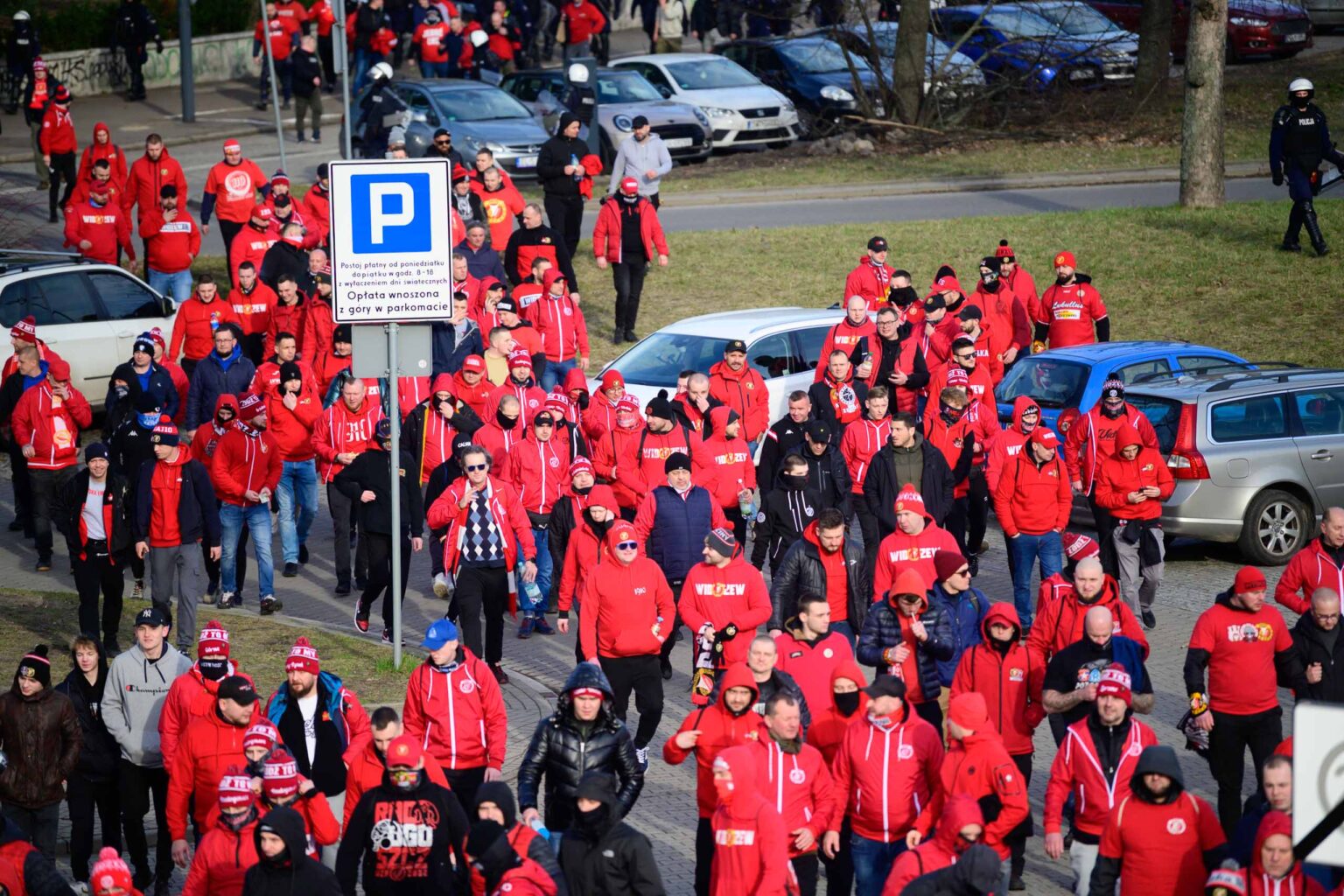 Przemarsz kibicow Widzewa 174