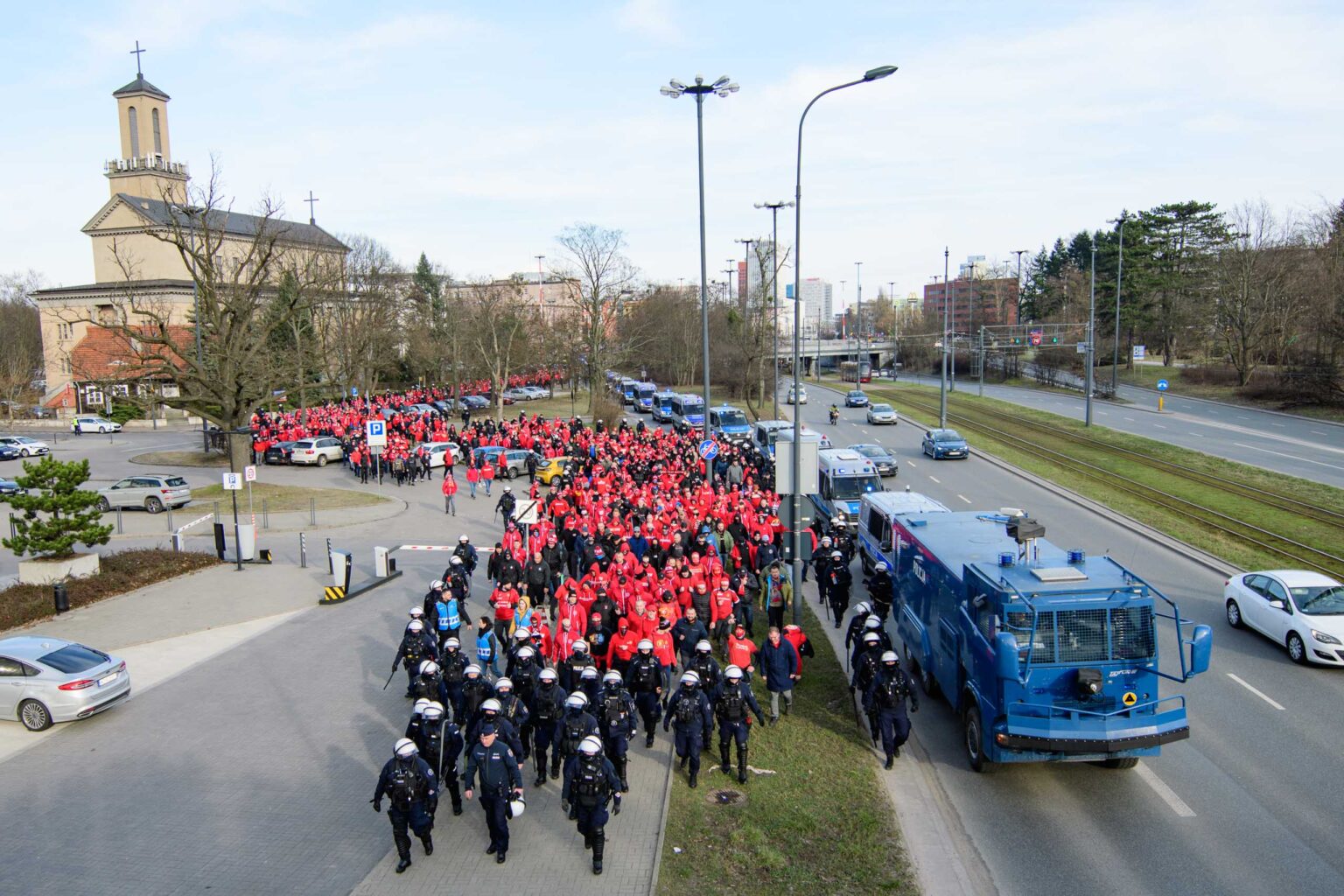 Przemarsz kibicow Widzewa 26