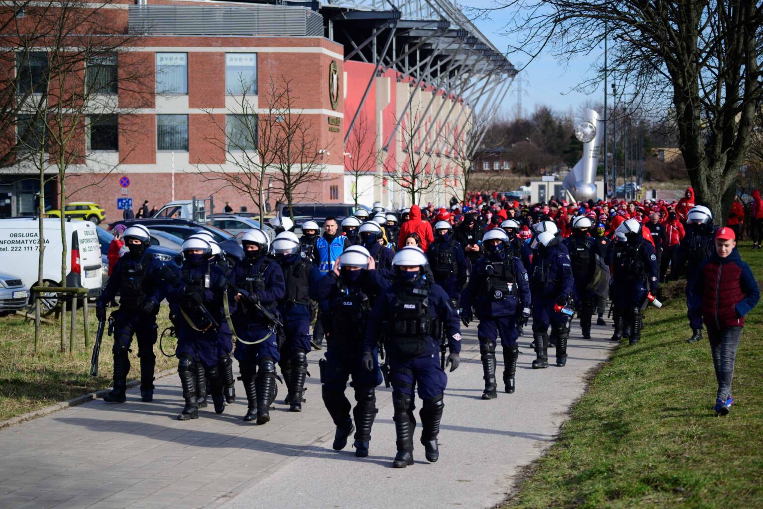Przemarsz kibicow Widzewa 63