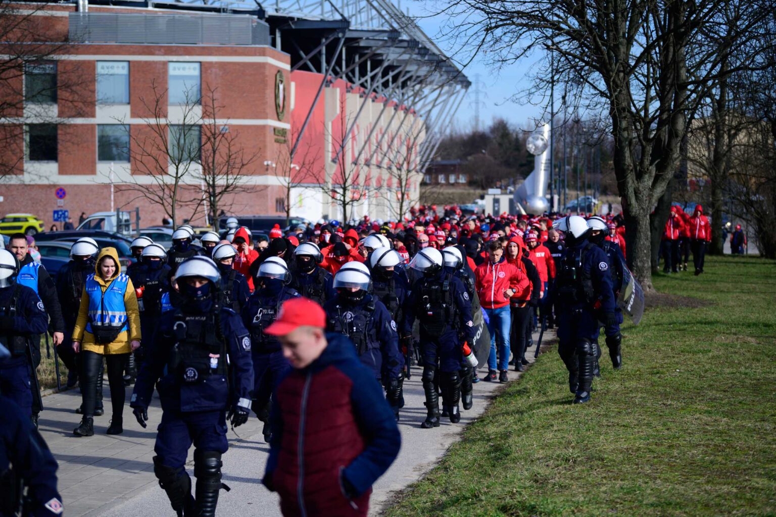 Przemarsz kibicow Widzewa 65