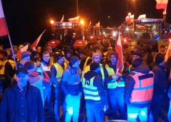 Węzeł Wartkowice został zablokowany przez rolników