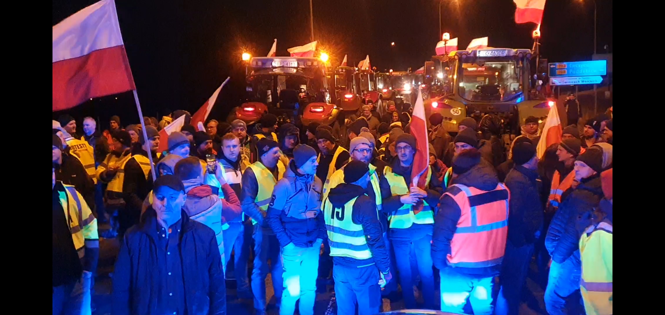 Węzeł Wartkowice został zablokowany przez rolników