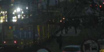 Zatrzymanie ruchu tramwajowego na Włókniarzy