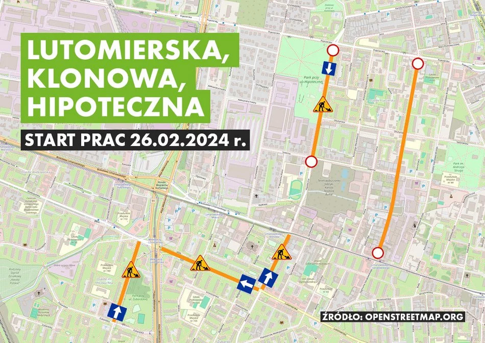 Remont trzech ulic na Bałutach