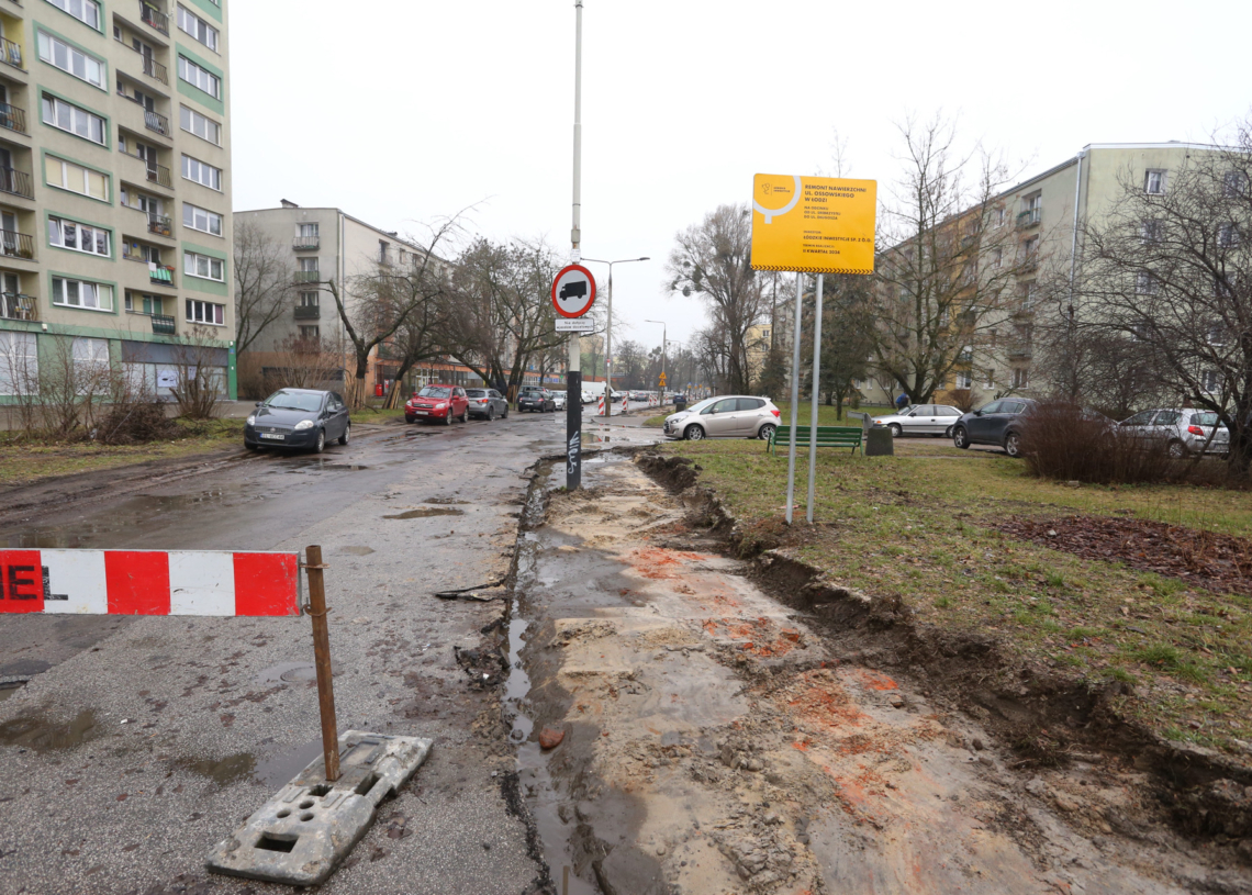 Remonty 4 ulic na Kozinach. Drogowcy zajęli Ossowskiego