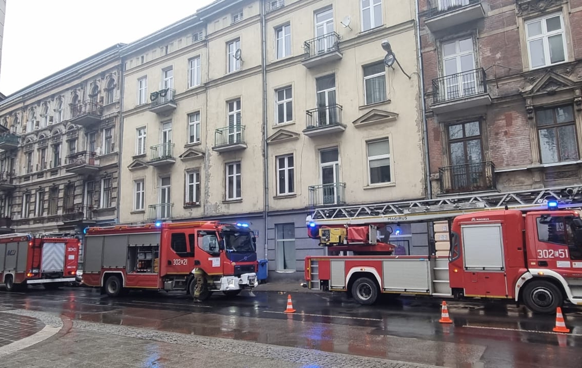 Pożar przy Próchnika w Łodzi