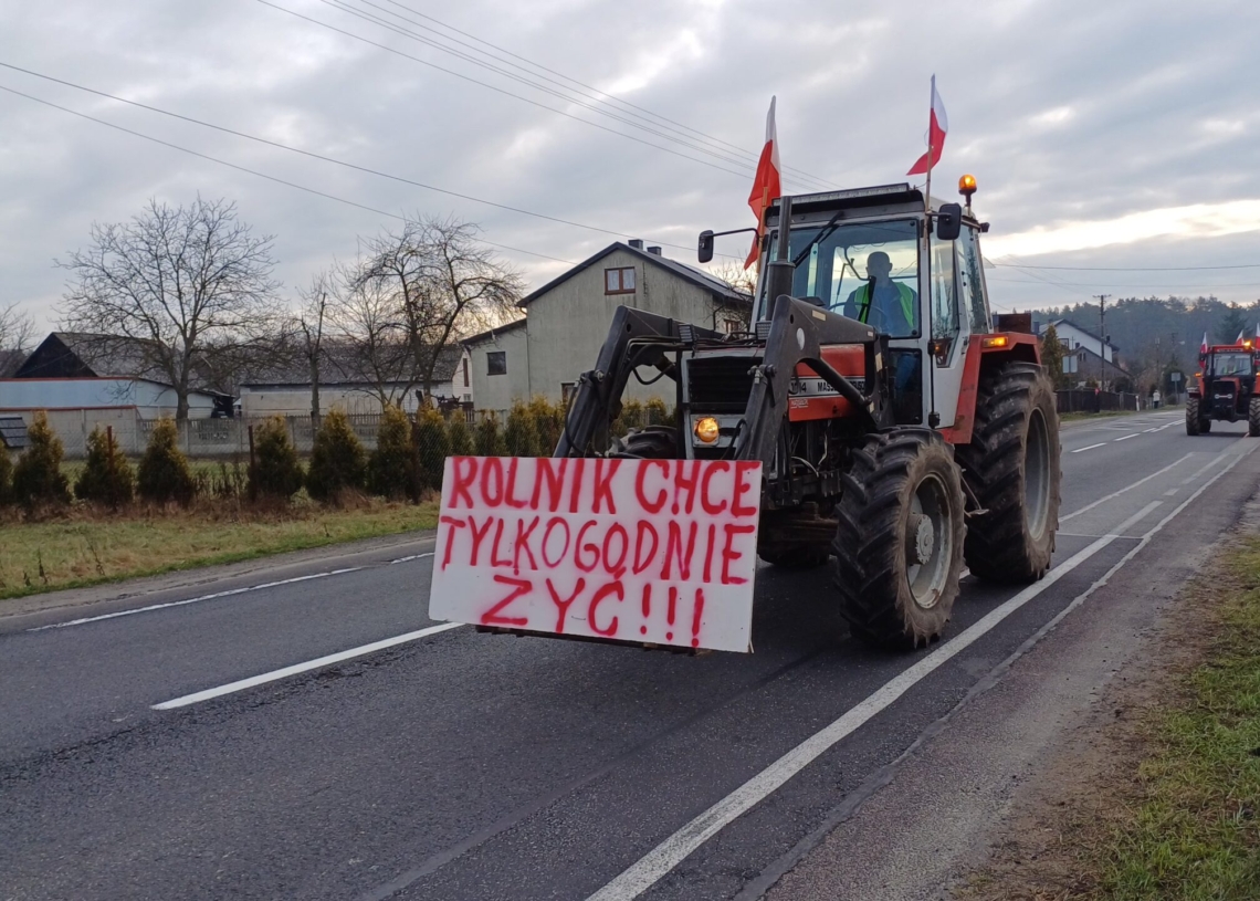 Protest rolników na DK74