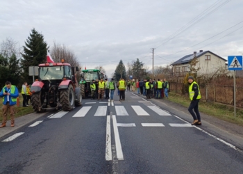 Protest rolników na DK74
