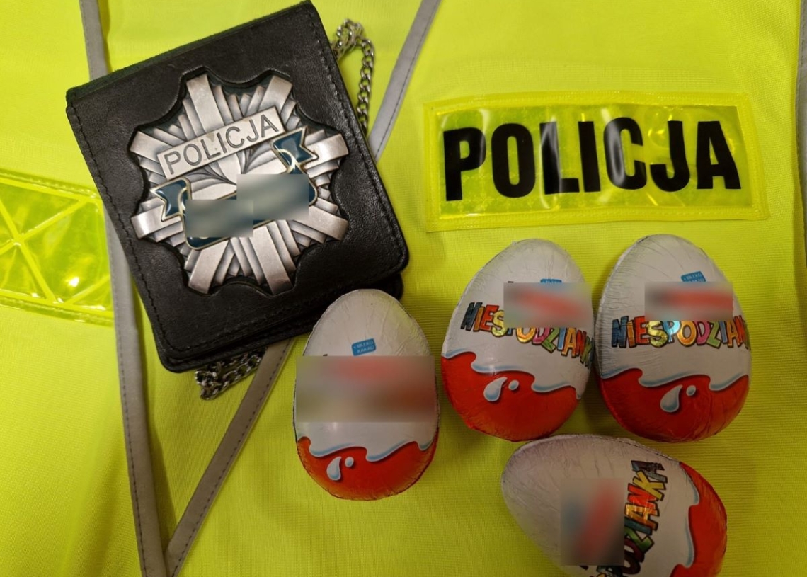 Ukradł 210 jajek z niespodzianką. Miłośnik słodkości w rękach policji 1 Pabianice: ukradł 210 jajek z niespodzianką