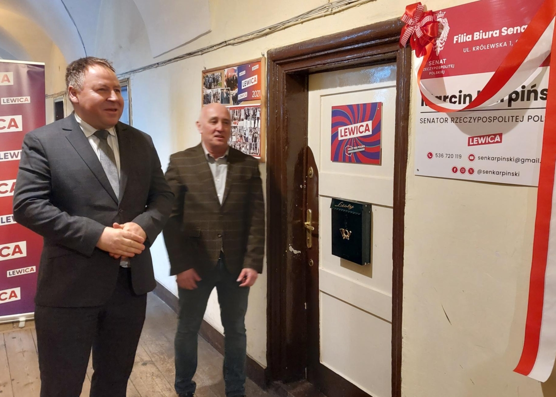 W Wieluniu otwarto filię biura senatora Marcina Karpińskiego z Nowej Lewicy