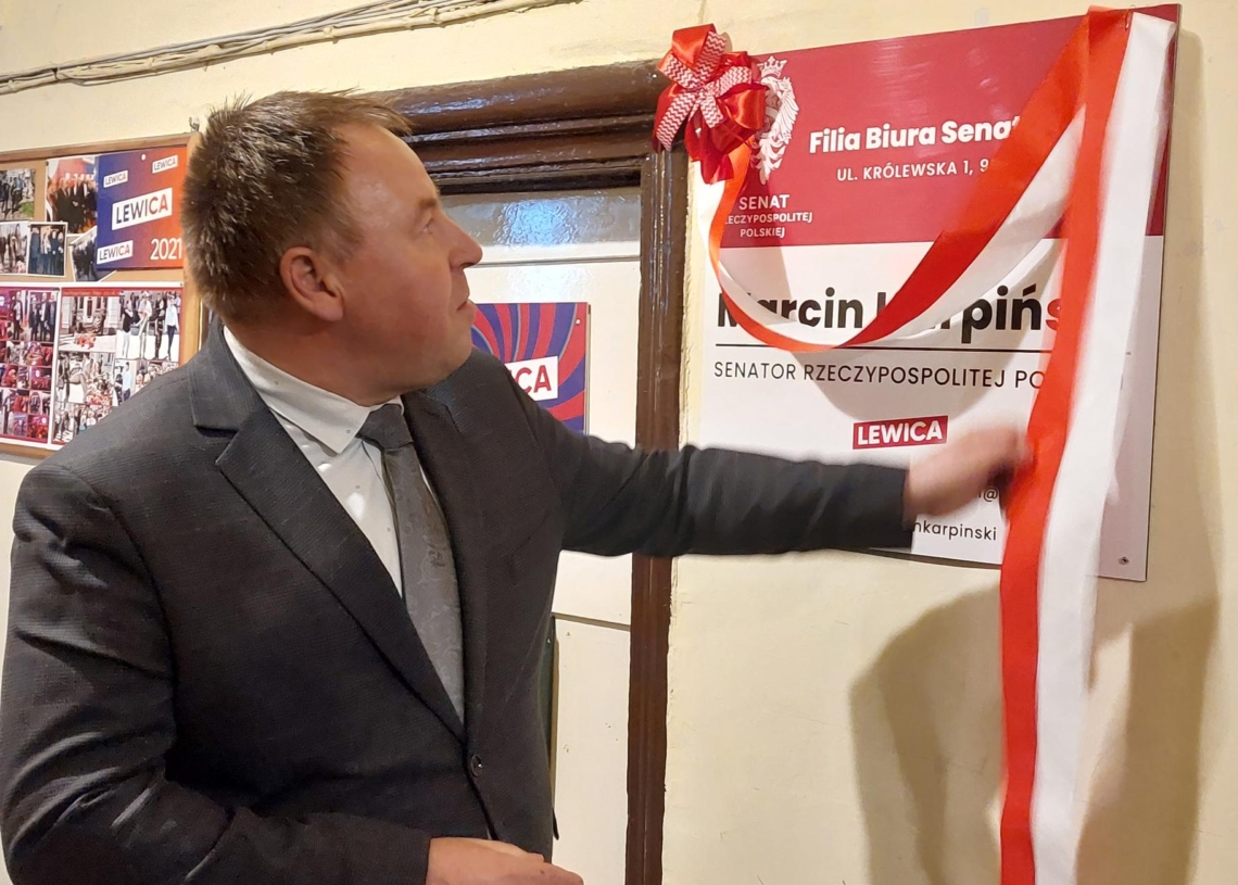 W Wieluniu otwarto filię biura senatora Marcina Karpińskiego z Nowej Lewicy