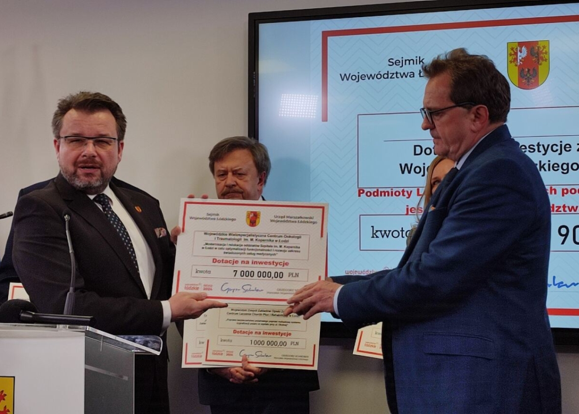 Blisko 22 mln zł dla sześciu szpitali w Łodzi