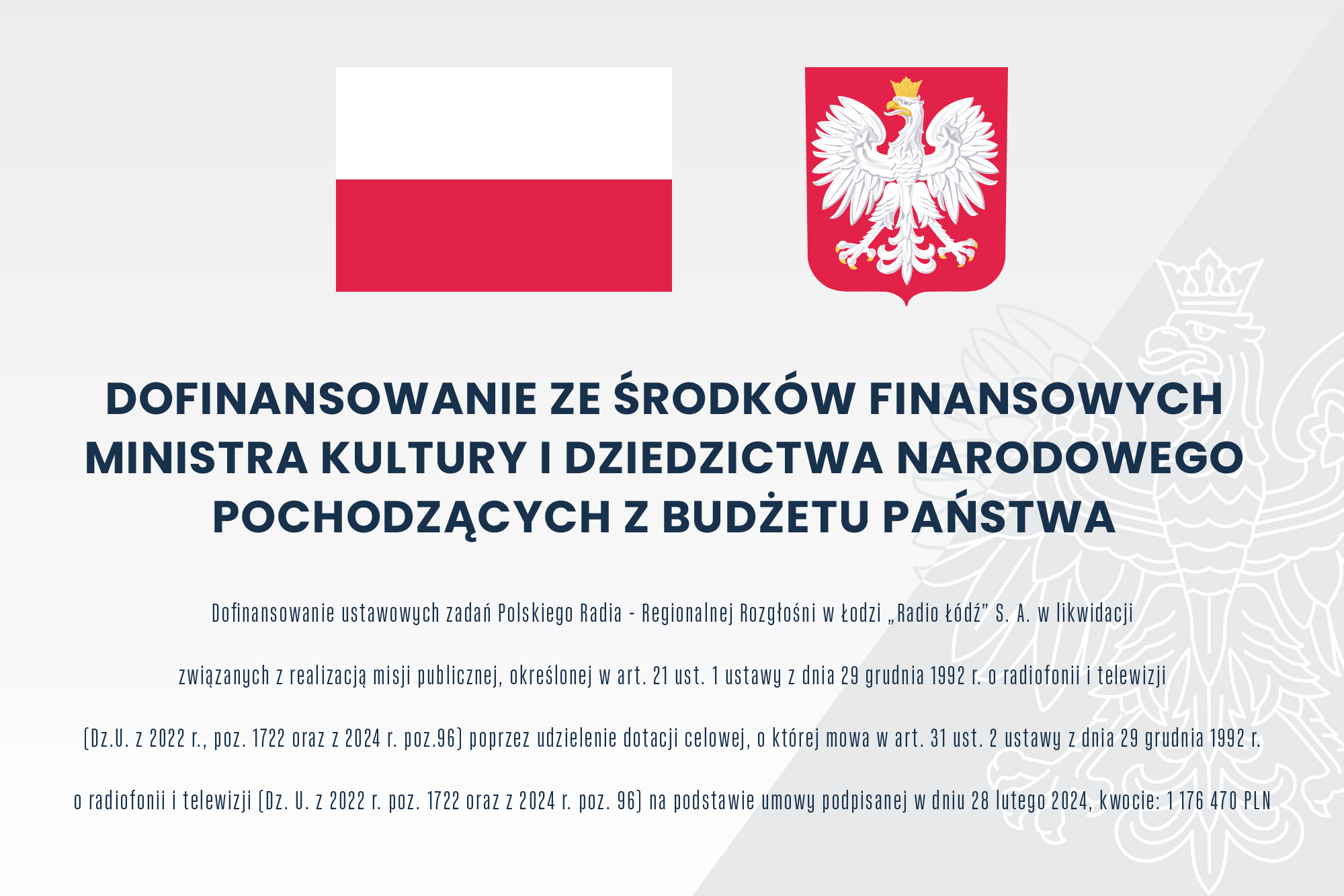 Dotacja celowa Ministra Kultury i Dziedzictwa Narodowego dla Radia Łódź w likwidacji 1 28 02 2024