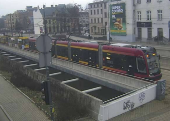 Zatrzymanie ruchu tramwajów na przystanku Piotrkowska Centrum w kierunku do Sienkiewicza