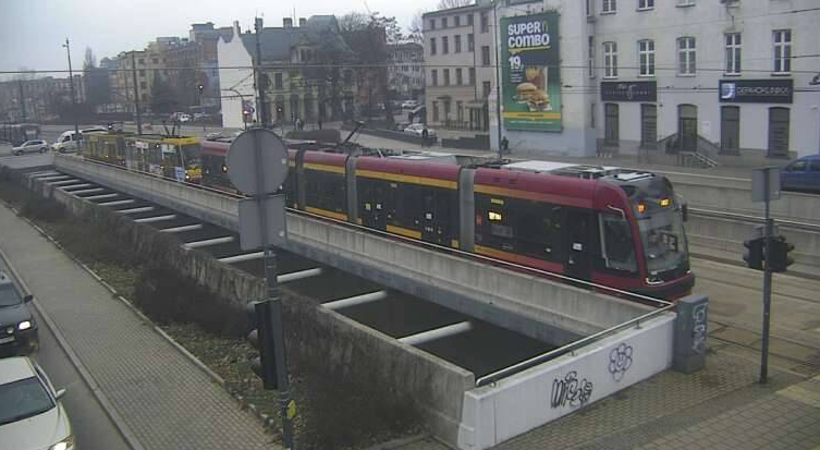 Zatrzymanie ruchu tramwajów na przystanku Piotrkowska Centrum w kierunku do Sienkiewicza