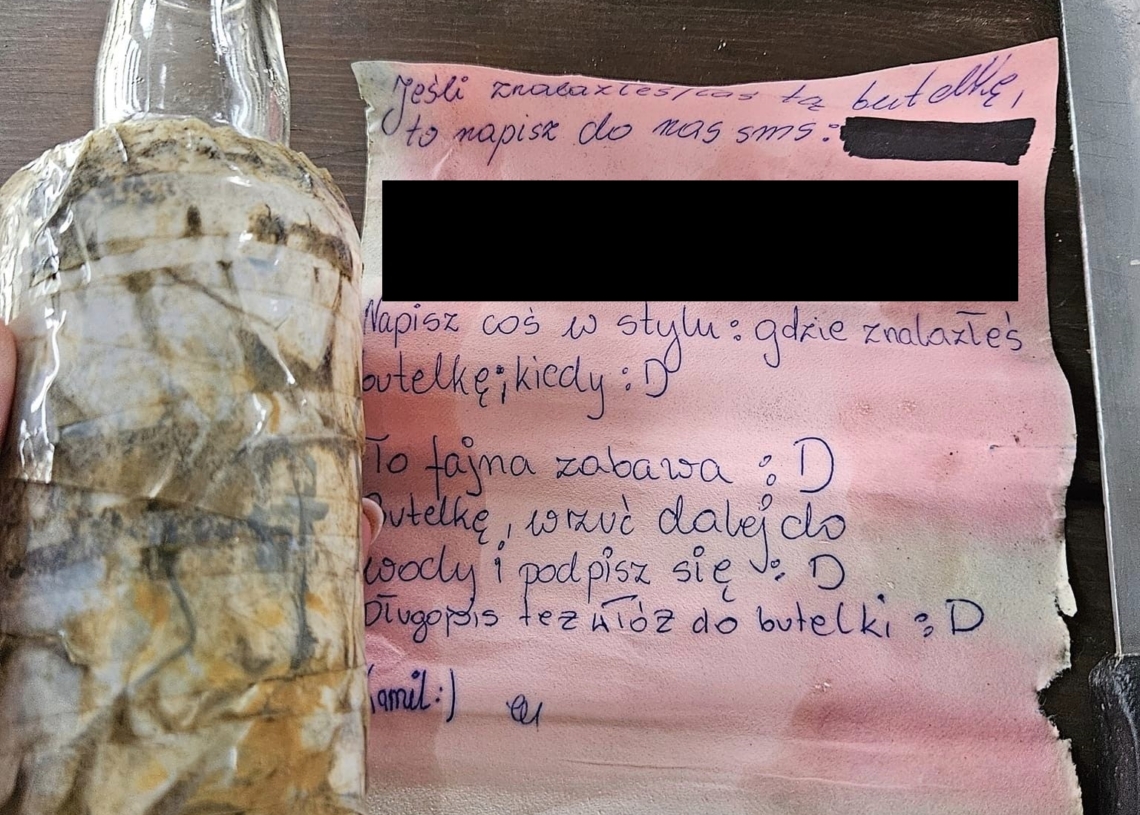 Bełchatów: List w butelce znaleziony podczas akcji wiosennego sprzątania