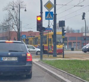 Zatrzymanie ruchu tramwajowego na Dąbrowskiego