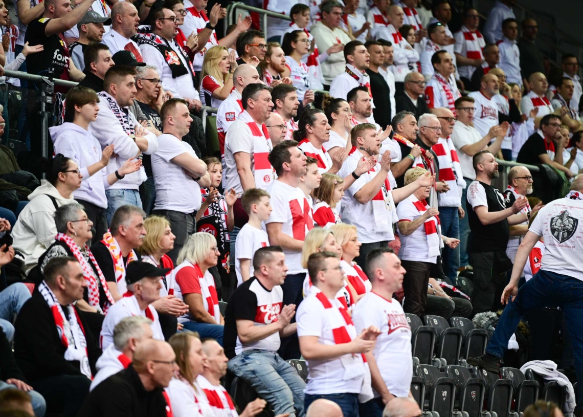 Grot Budowlani Łódź - ŁKS Commercecon Łódź. Doping kibiców
