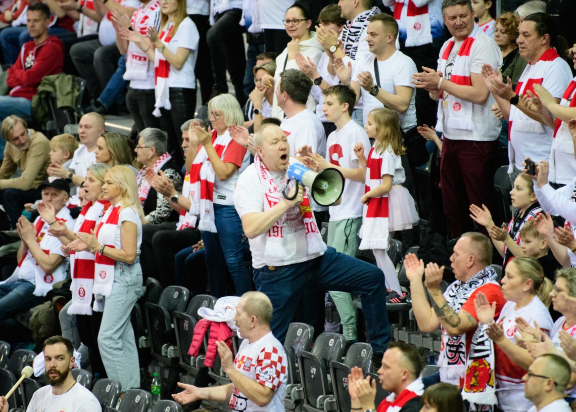 Grot Budowlani Łódź - ŁKS Commercecon Łódź. Doping kibiców