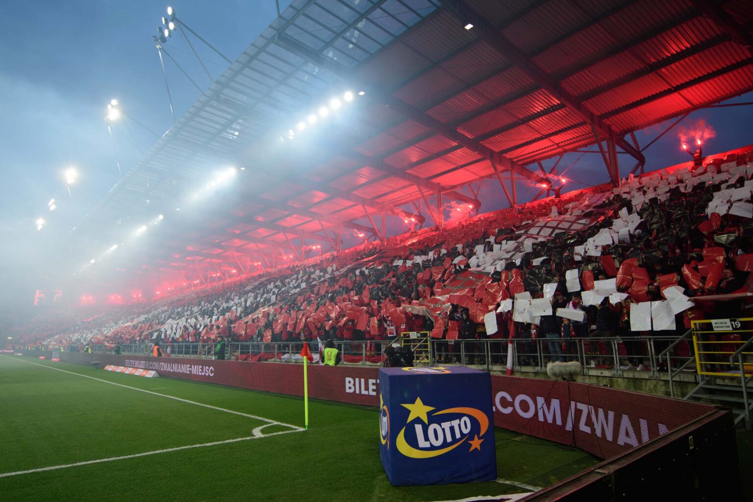 Doping Widzewa Lodz na meczu z Legia Warszawa 1