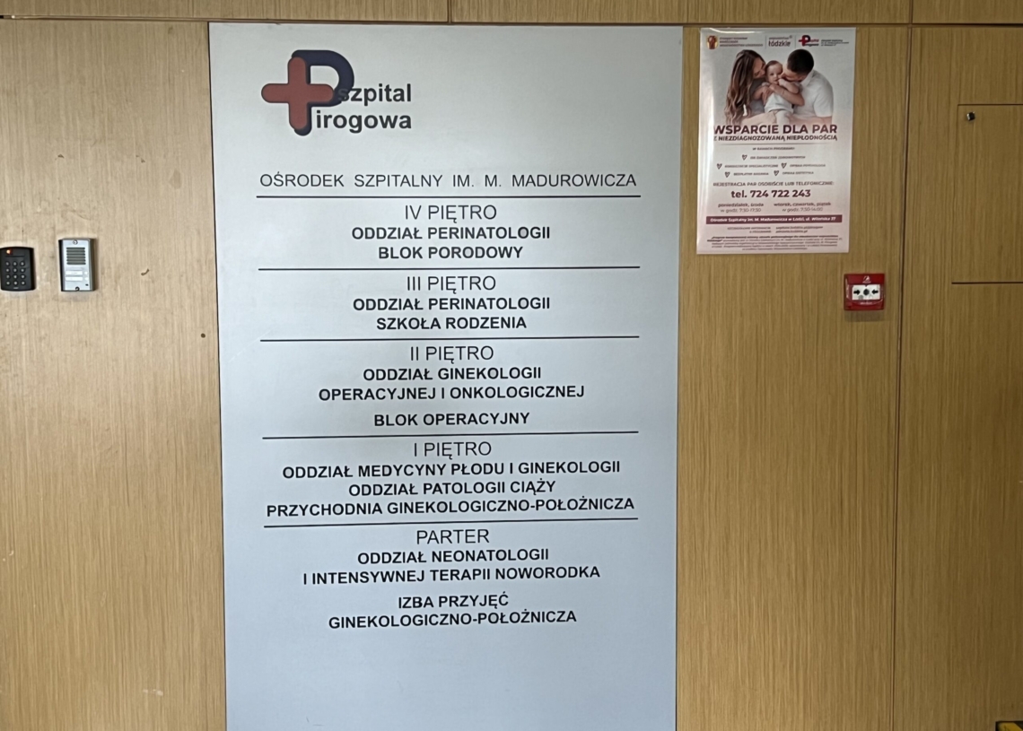 Ośrodek Szpitalny im. M. Madurowicza w Łodzi otrzymał blisko 2,5 mln zł dofinansowania na program leczenia niepłodności