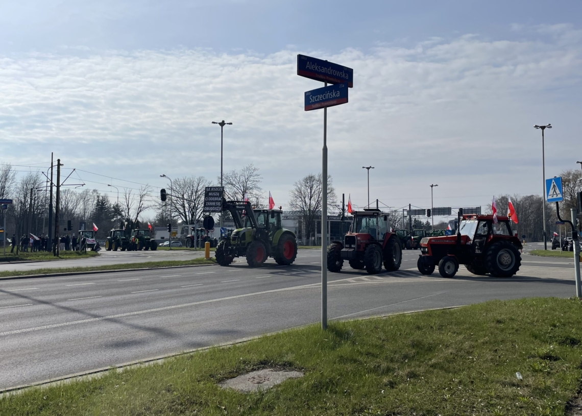 Protesty rolników w Łodzi