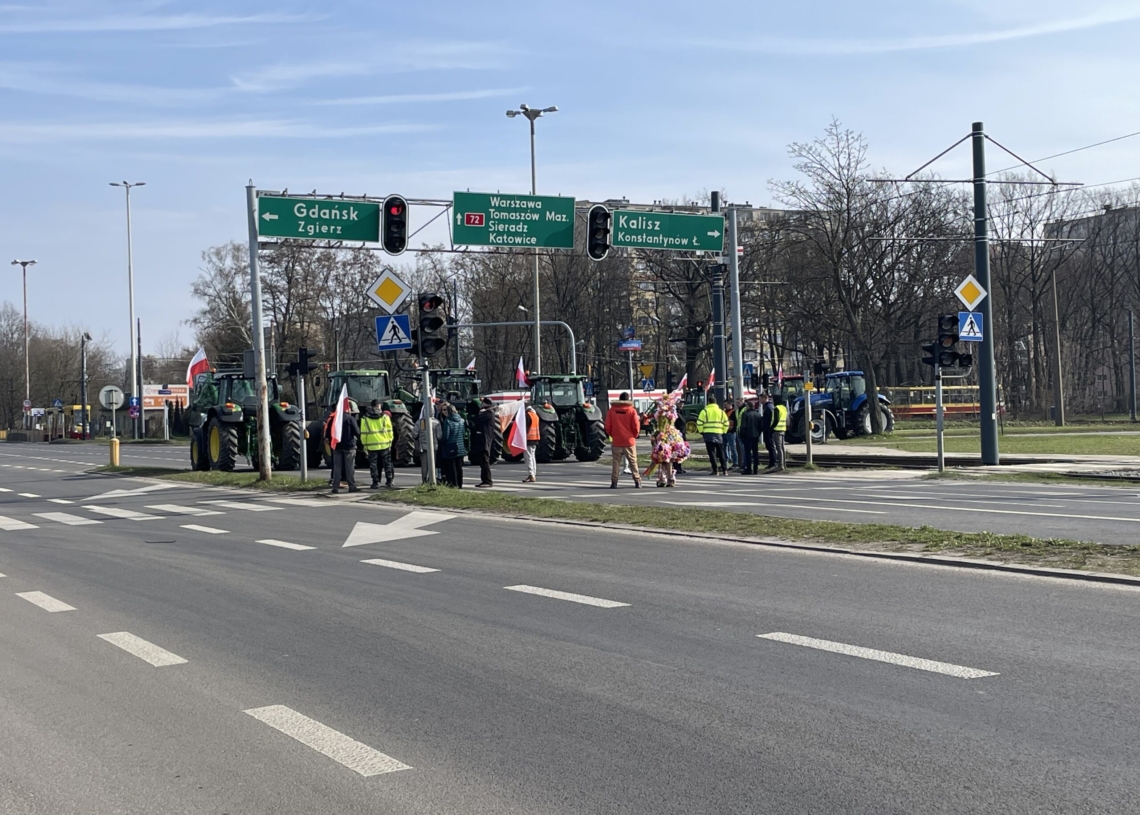Protesty rolników w Łodzi