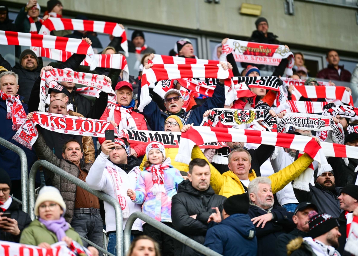 Doping kibiców w meczu ŁKS Łódź – Raków Częstochowa