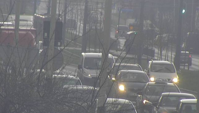 zatrzymanie ruchu tramwajowego na Wyszyńskiego